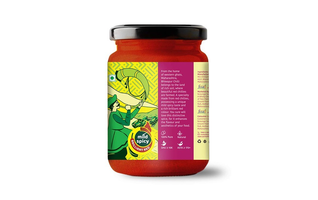 Spirit Of The Tribe Bhiwapuri Chilli    Glass Jar  250 grams